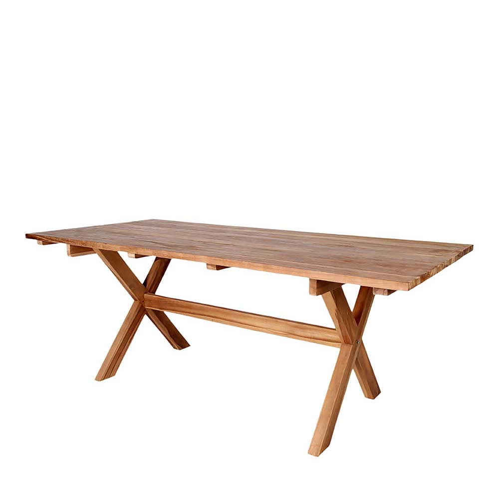 Massiver Gartentisch aus Teak Recyclingholz - 200x90 cm Mailandro