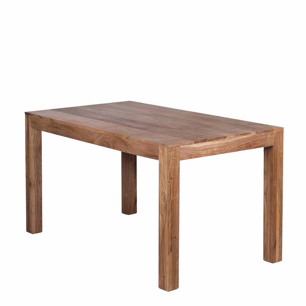 Massiver Holztisch für Esszimmer & Küche Akazie naturbelassen 4 Größen Vislan