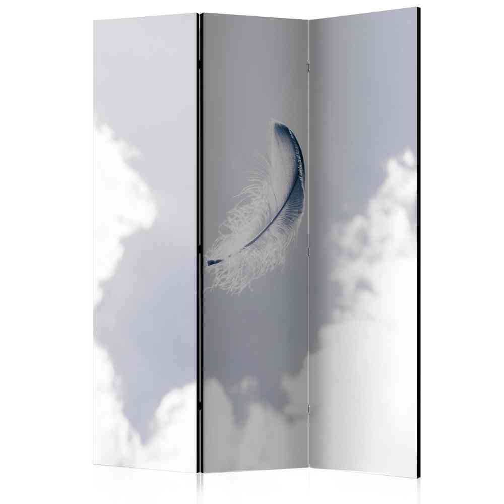Mobiler Motiv Raumtrenner Feder & Wolken in 135x172 cm Nelsons