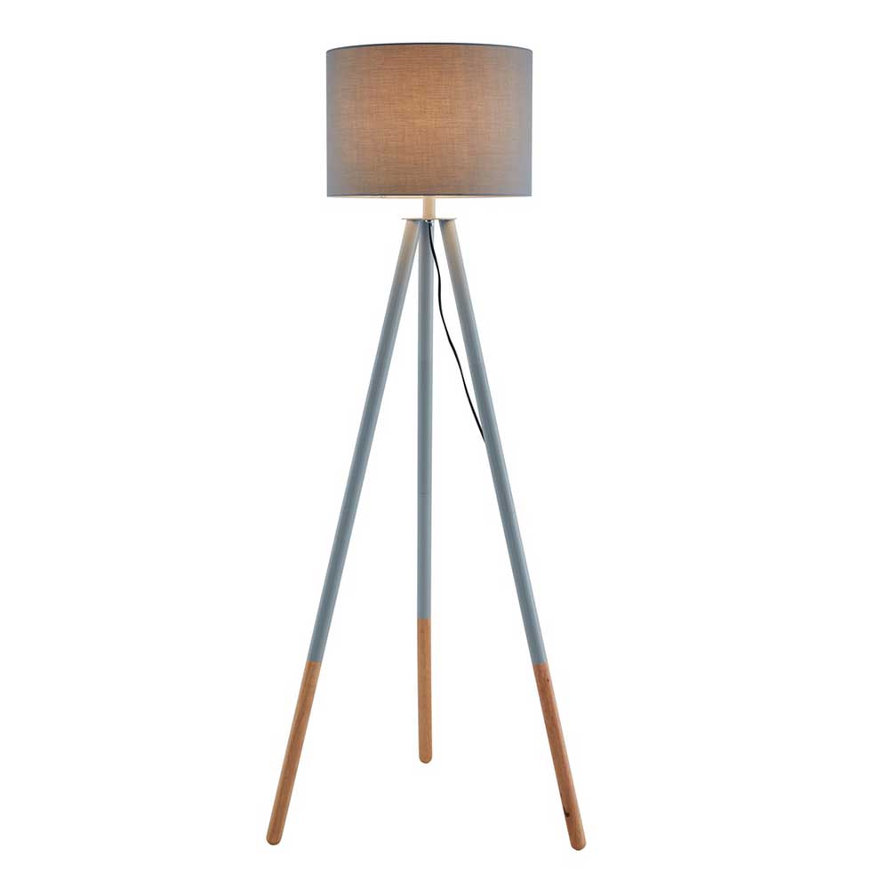 Moderne Stehlampe im Skandinavischen Stil in Grau & Eiche Arescona
