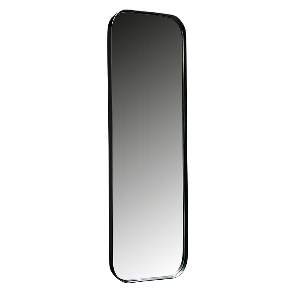 Moderner Oval Spiegel in Schwarz aus Metall - 40x170x5 Locila