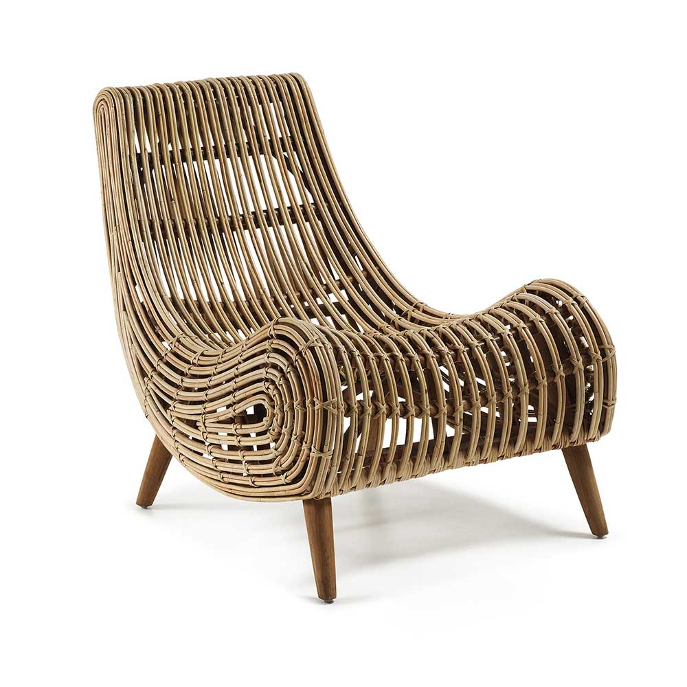 Moderner Sessel Rattan Retro Design ohne Armlehnen Pirna
