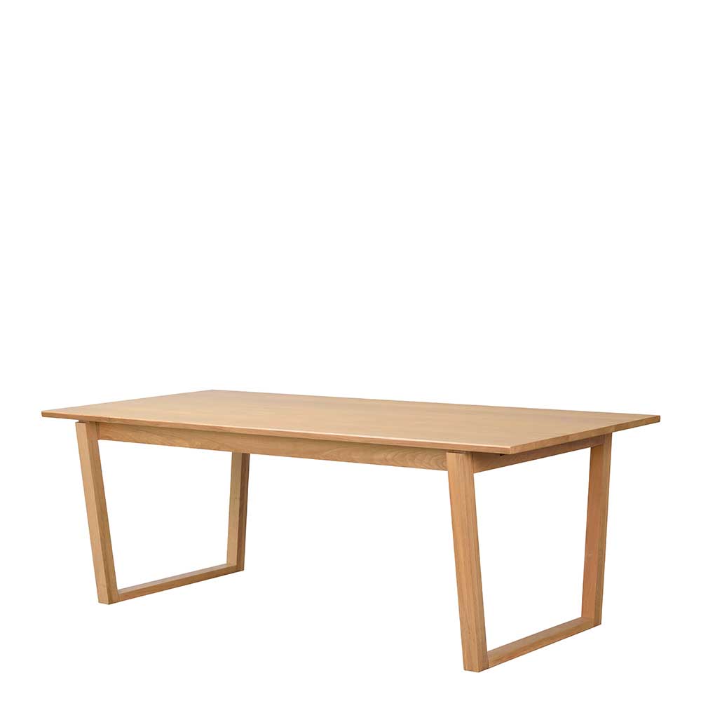 Moderner Skandi Tisch mit Bügelfüßen in Eiche Furnier Paros