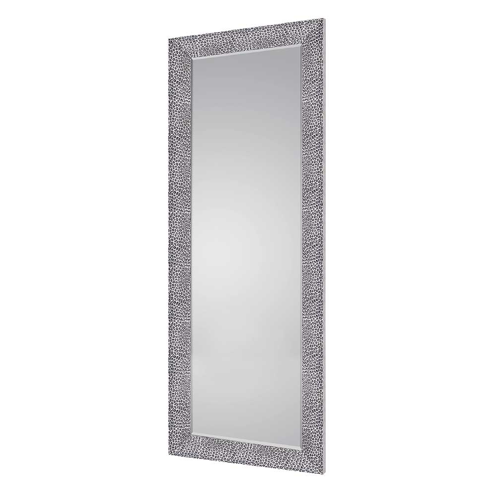 Moderner Spiegel in Schwarz Silber - Kunststoffrahmen Tyrcio