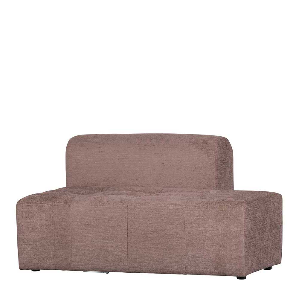 Modul Sofa Element in Nude Samtstoff mit 130 cm Breite Susianna
