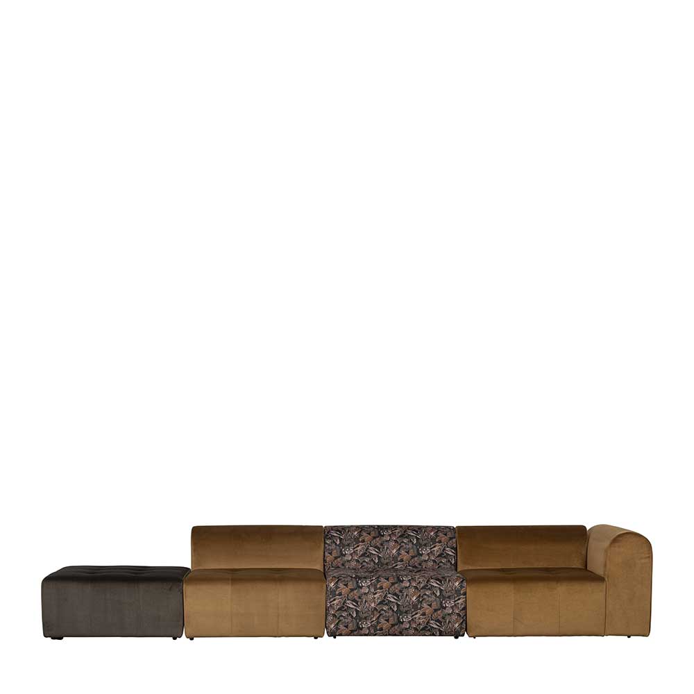 Modulares Sofa aus Samt in zwei Farben & Gemustert Mataral