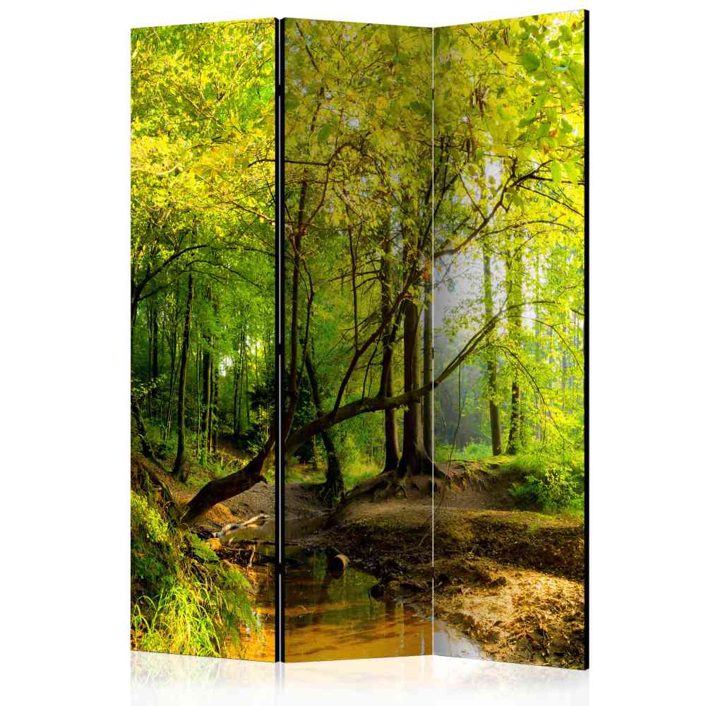 Naturmotiv Paravent Bachlauf im Wald hochwertiger Fotodruck 135x172 Badija