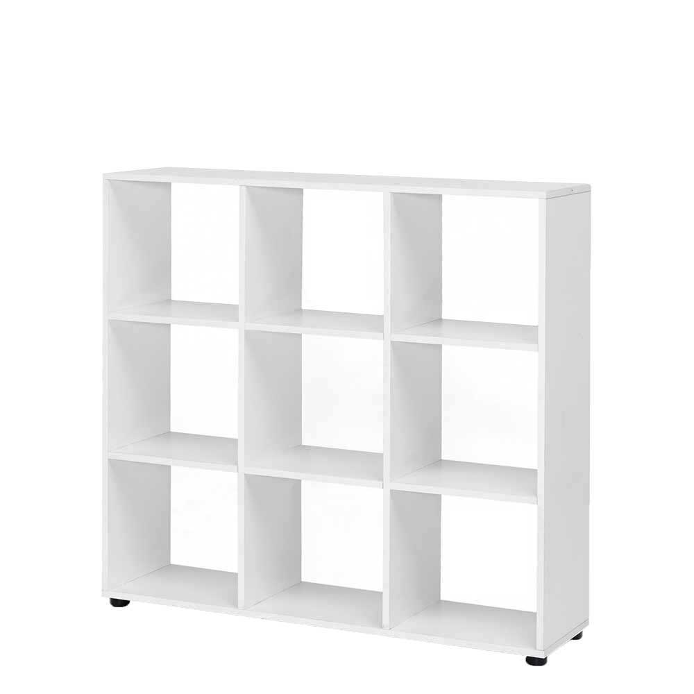 Regal mit 9 Fächern offen in Weiß 108 x 104 cm Claas