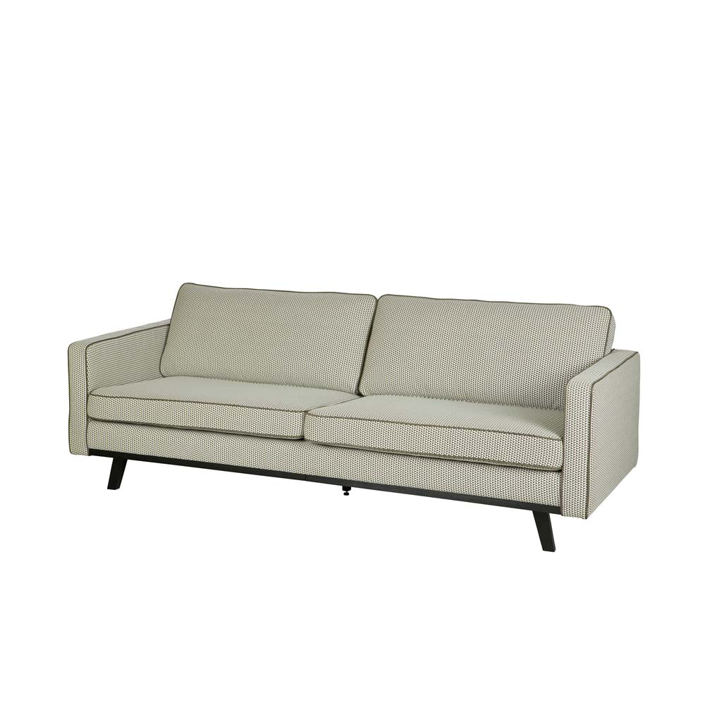 Retro Couch Grün gemustert 230 cm breit Pluggia