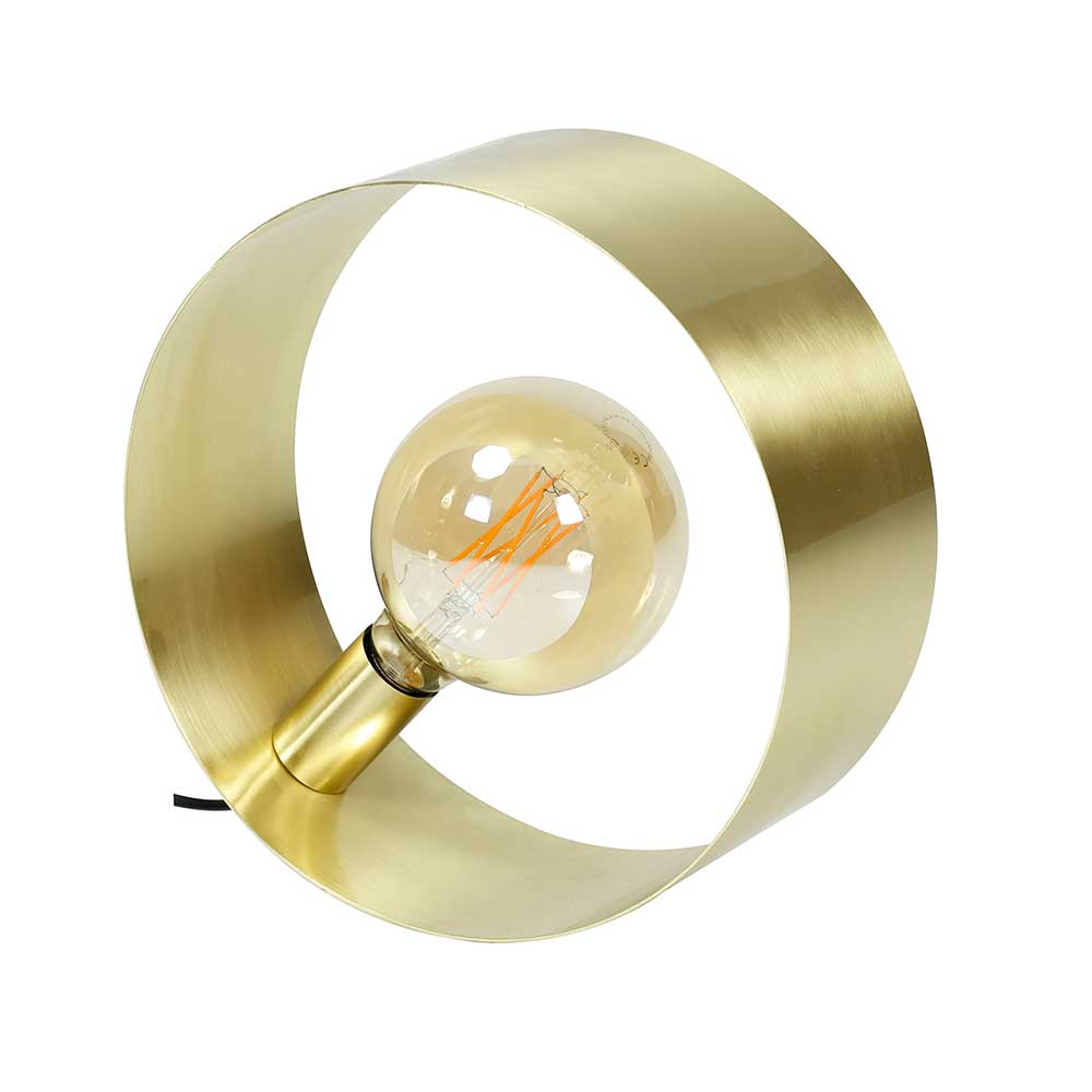 Ringförmige Tischlampe aus Metall in Goldfarben - elegant modern Limkel