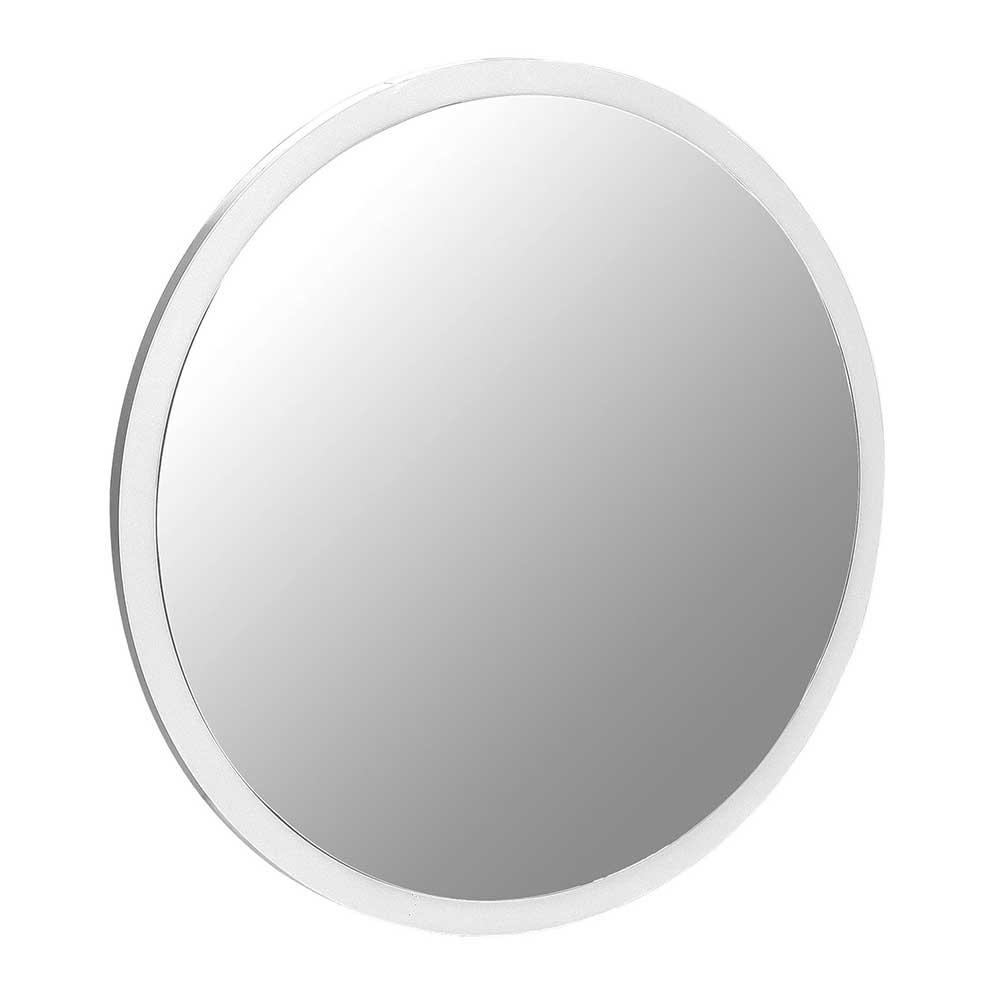 Runder Spiegel im Skandi Design in Weiß - 60x60x3 cm Niuna