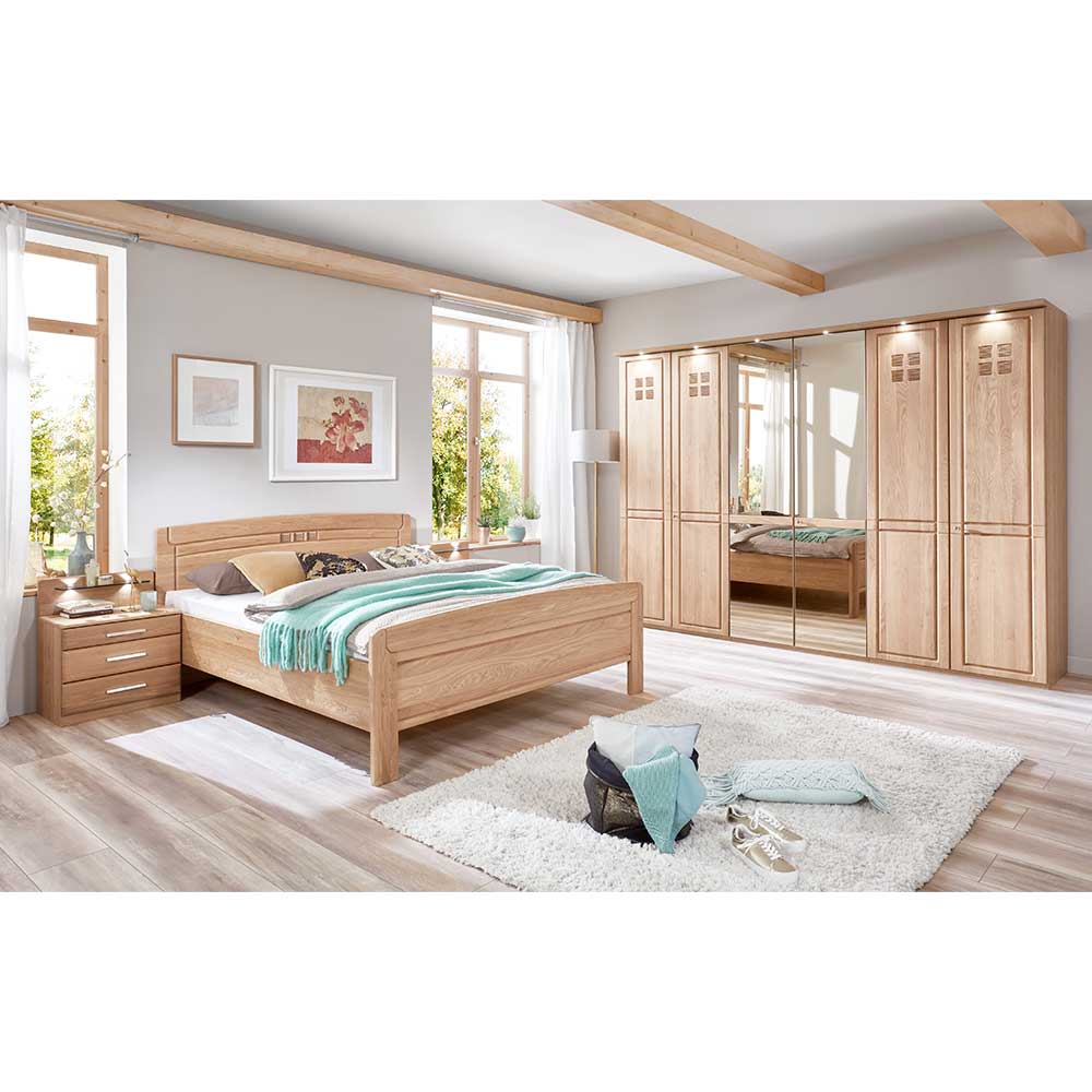 Schlafzimmermöbel als Set Angebot in Eiche - klassisches Design Sendician