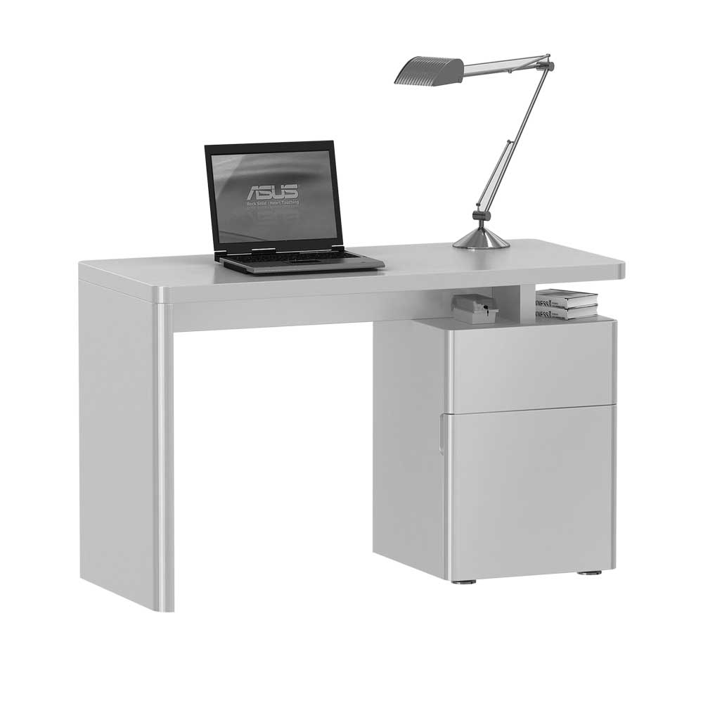 Schreibtisch Hochglanz Weiß Schublade Huropa-html