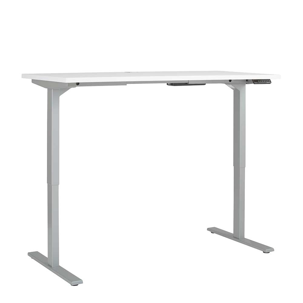 Schreibtisch in Weiß & Grau mit elektrischer Höhenverstellung Licomus
