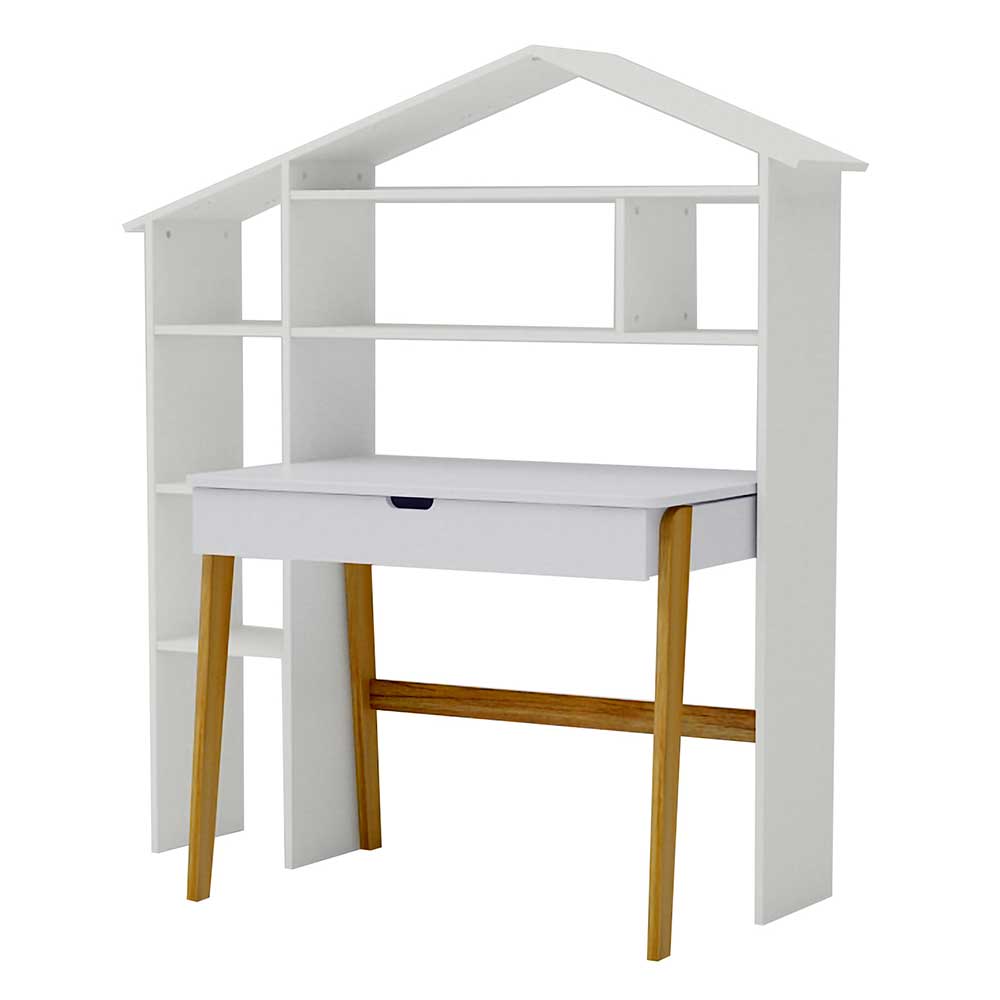 Schreibtisch mit Regal im Hausdesign im Skandi Chic Mounty