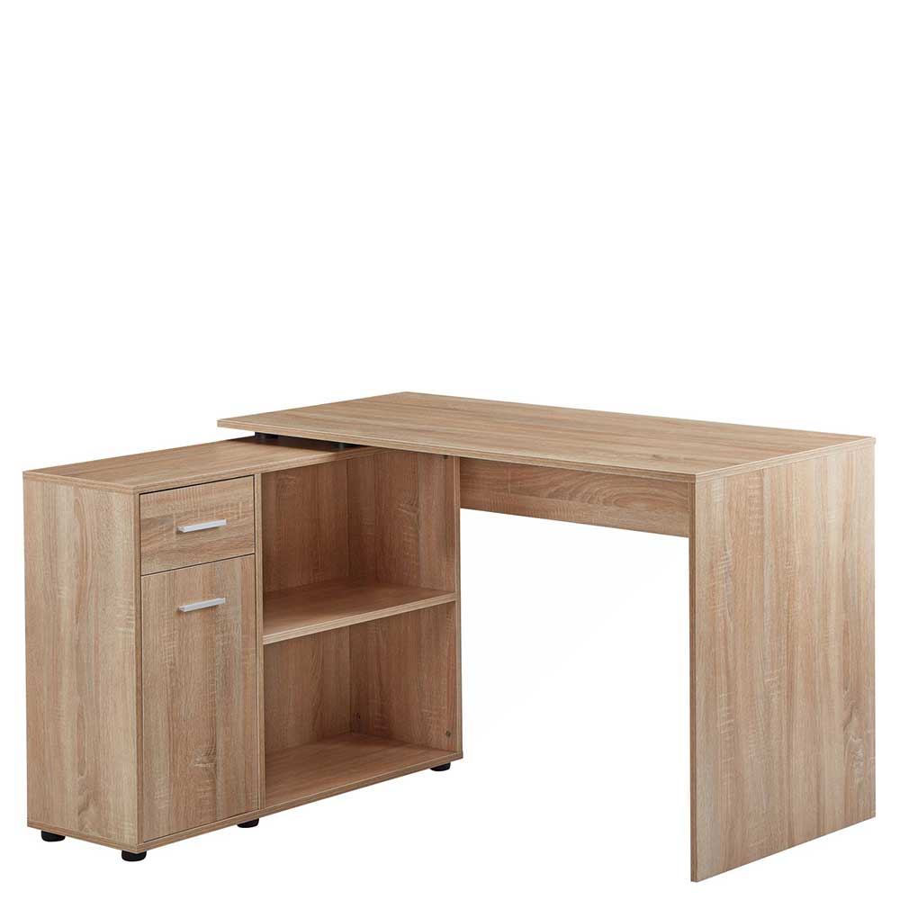 Schreibtisch mit Regal in Sonoma-Eiche - 179x76x120 cm Brando