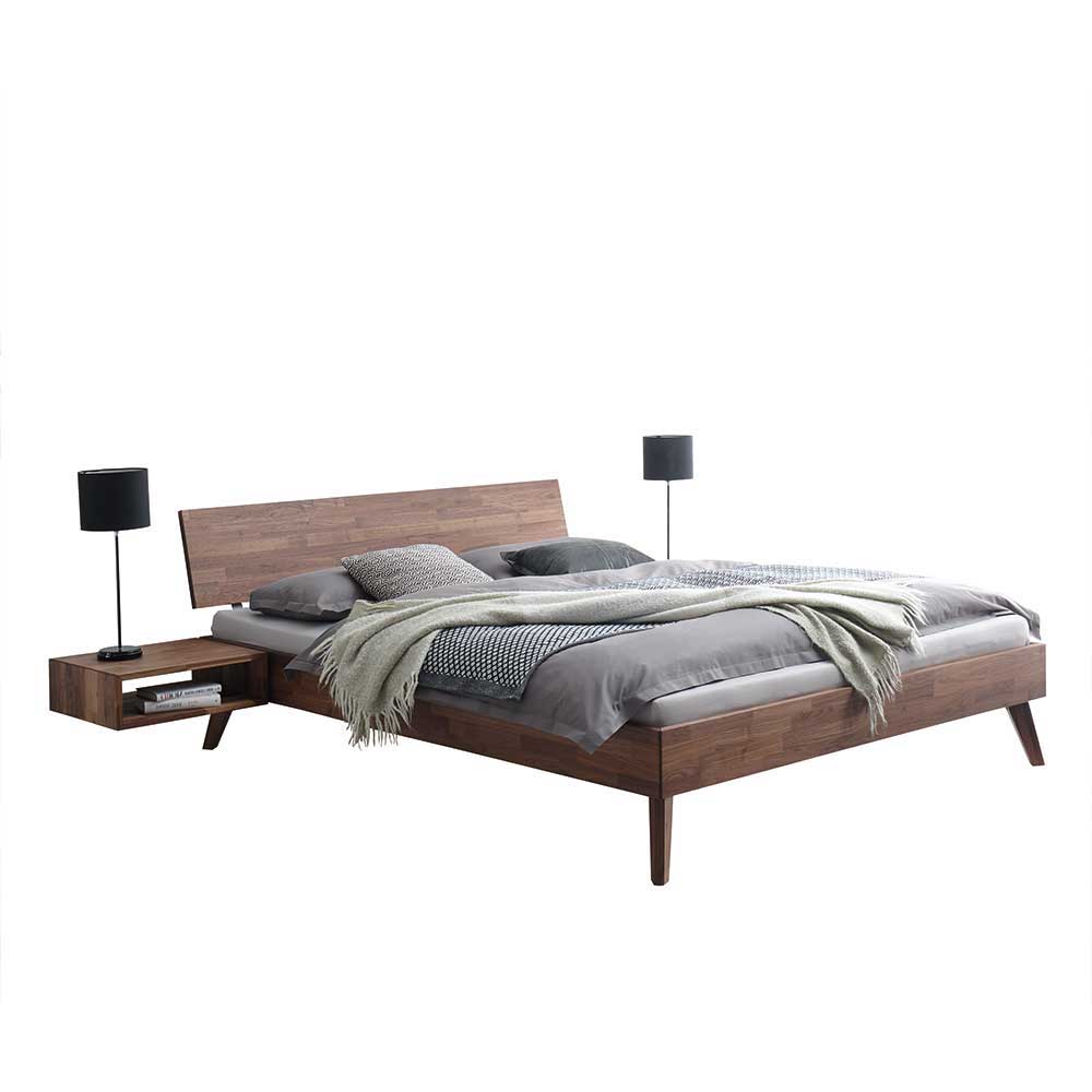 Set Nussbaum Bett & Nachttische in 3 Doppelbett Größen Paro