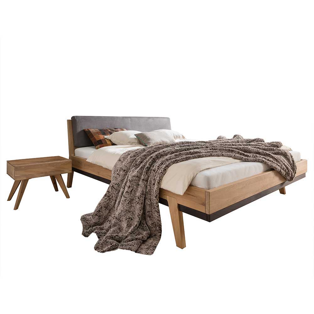Set Wildeiche Bett & Nachttische in tollem Design Elscura