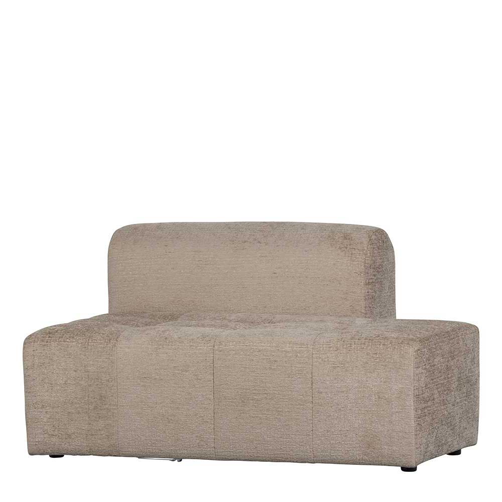 Sofa Element in Creme Samtbezug - 130x73x100 cm Hestalona