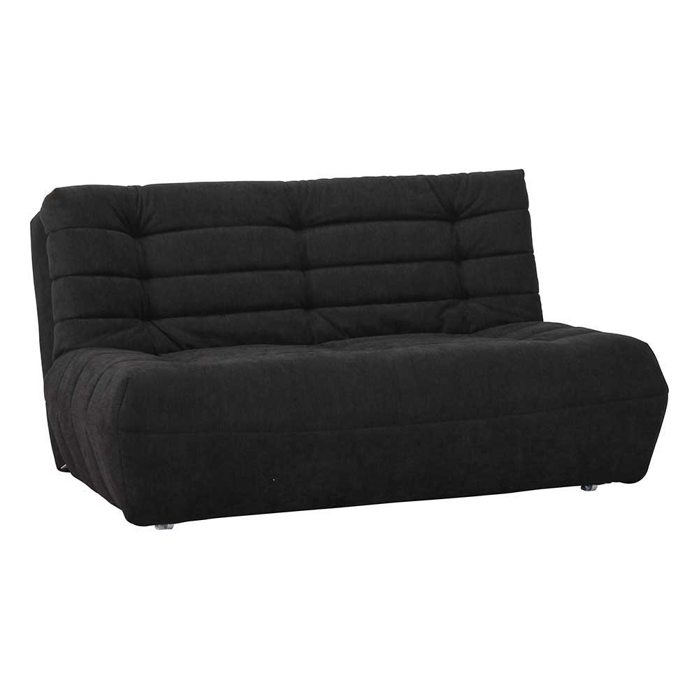 Sofa mit Schlaffunktion in Schwarz frei im Raum stellbar Olessa