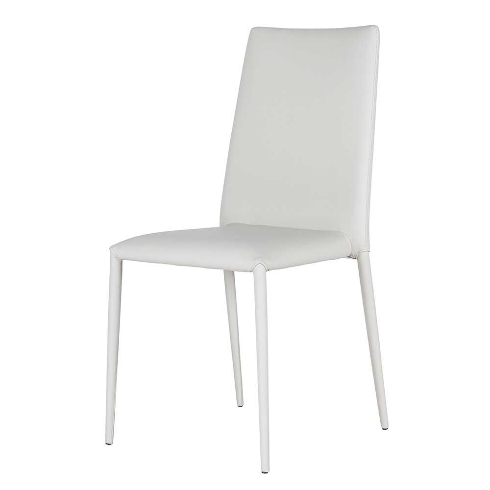 Stilsicherer Stuhl in Weiß im 4er-Set Veproma