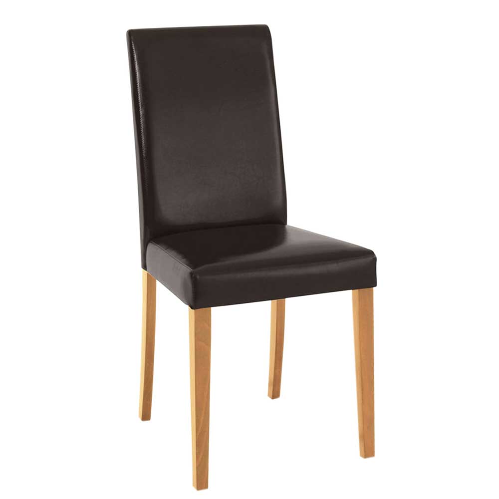 Stühle in Braun & Wildeiche aus Kunstleder & Holz Ernestan