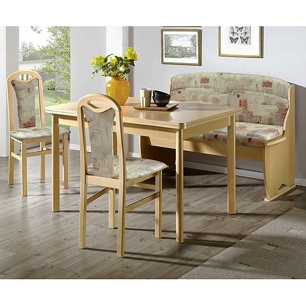 Tisch & Bank & 2 Stühle Set im klassischen Stil Lationa