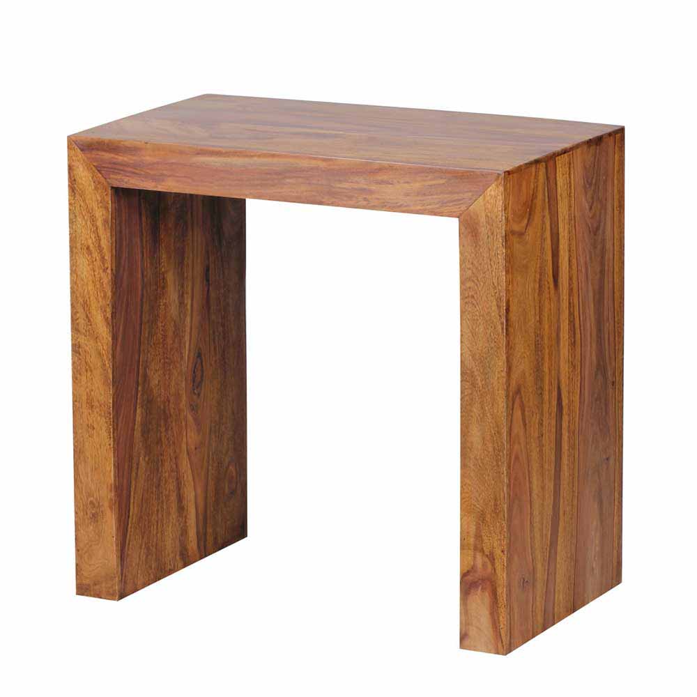 Tischchen Holz massiv Wangengestell Hoslo