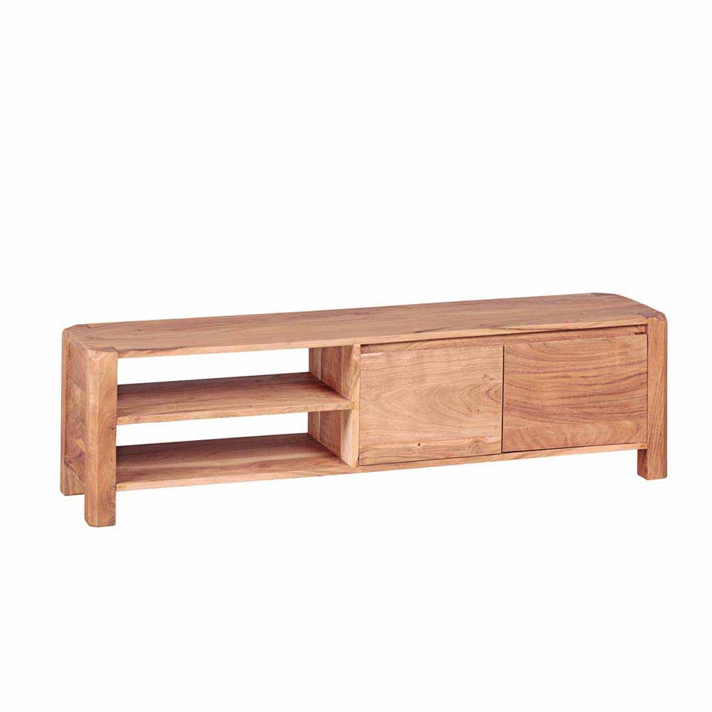 TV-Lowboard Schublade und Schrankfach aus Akazie Holz massiv Drolivio