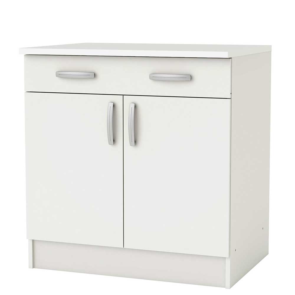 Unterschrank für Küche in Weiß mit einer Schublade & zwei Türen Locardos