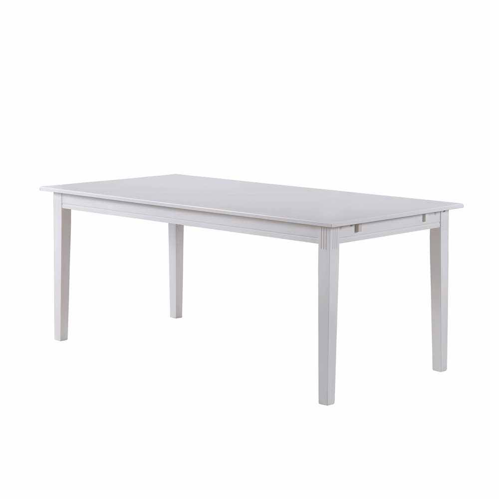 Weiß lackierter Esszimmer Tisch 180x90cm oder ausziehbar 270x90cm Zervolo