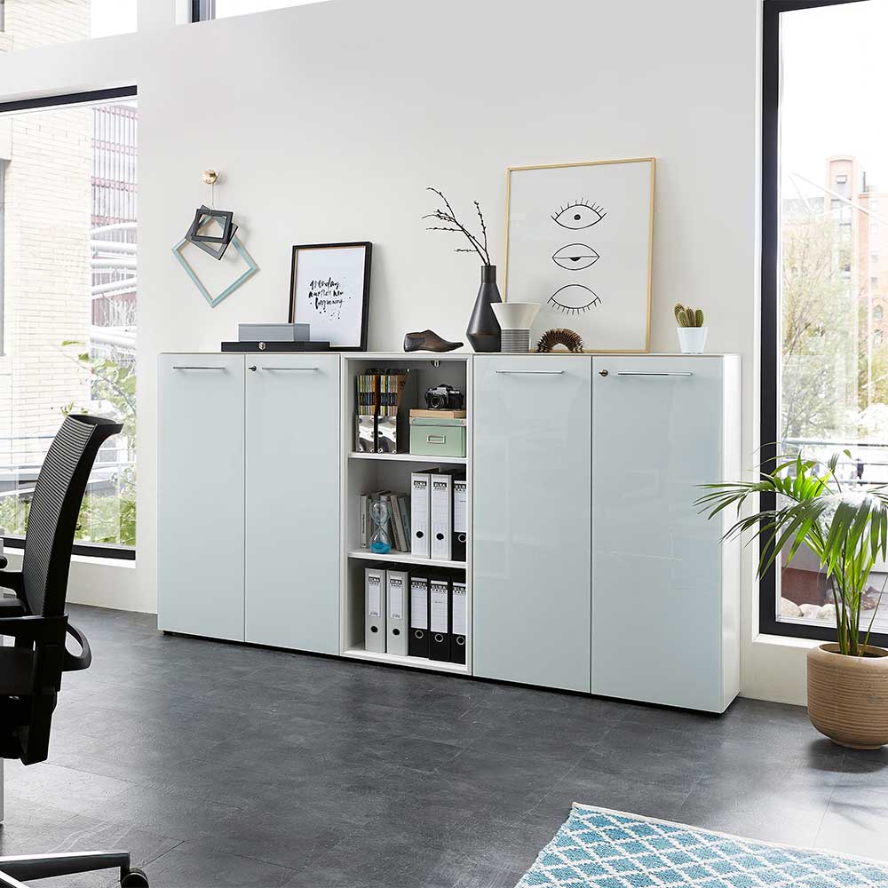 Weiße Büroschränke & Regal - 210 cm breit Fidania