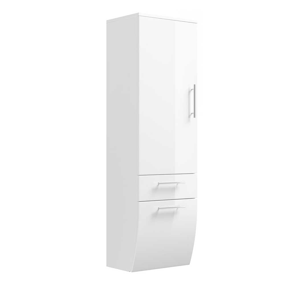 Hochglanz/Matt SN6 Badezimmerschrank mit 2 Schubladen 30 cm in Weiß 
