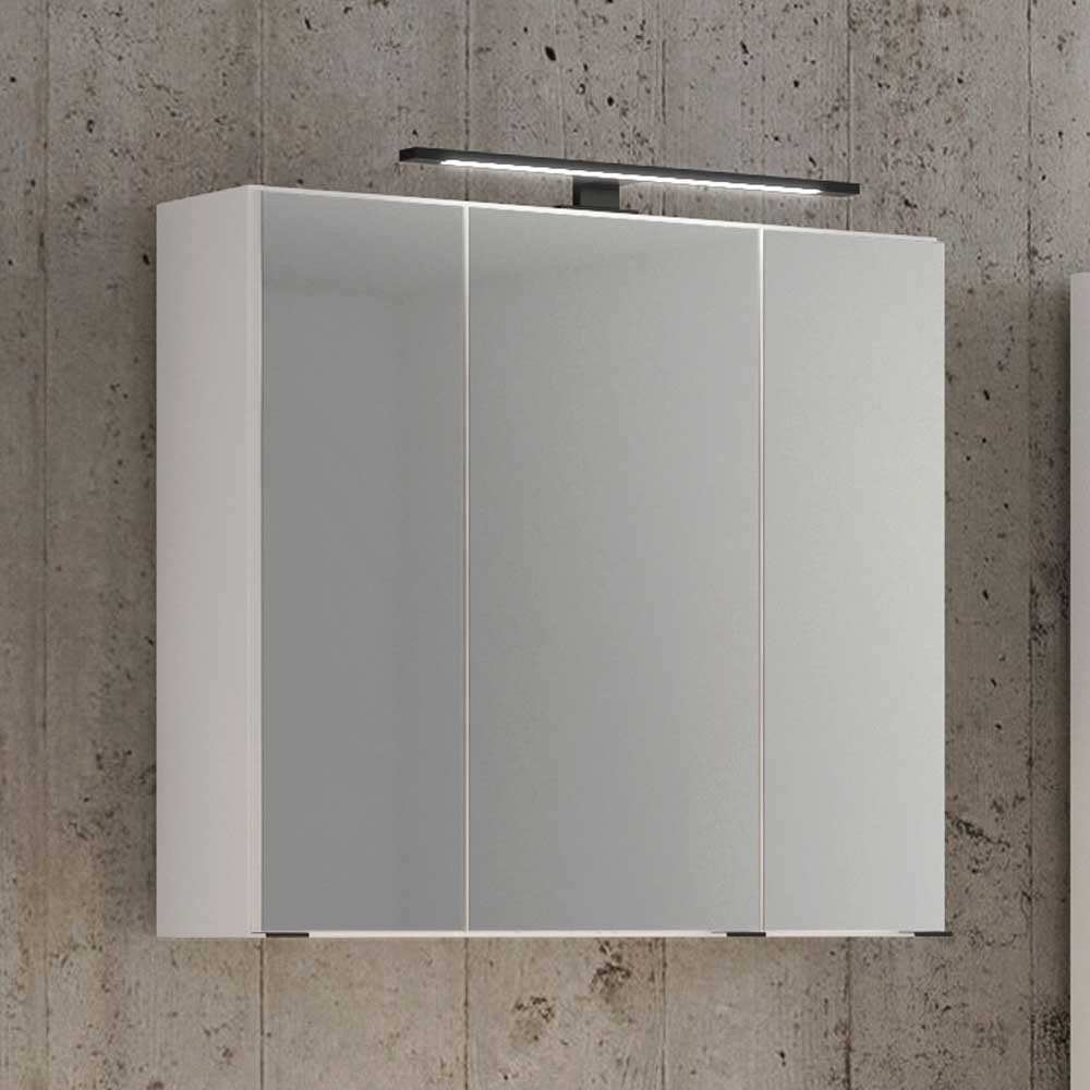 Weißer Spiegelschrank fürs Badezimmer in 70cm oder 80cm Breite Maney