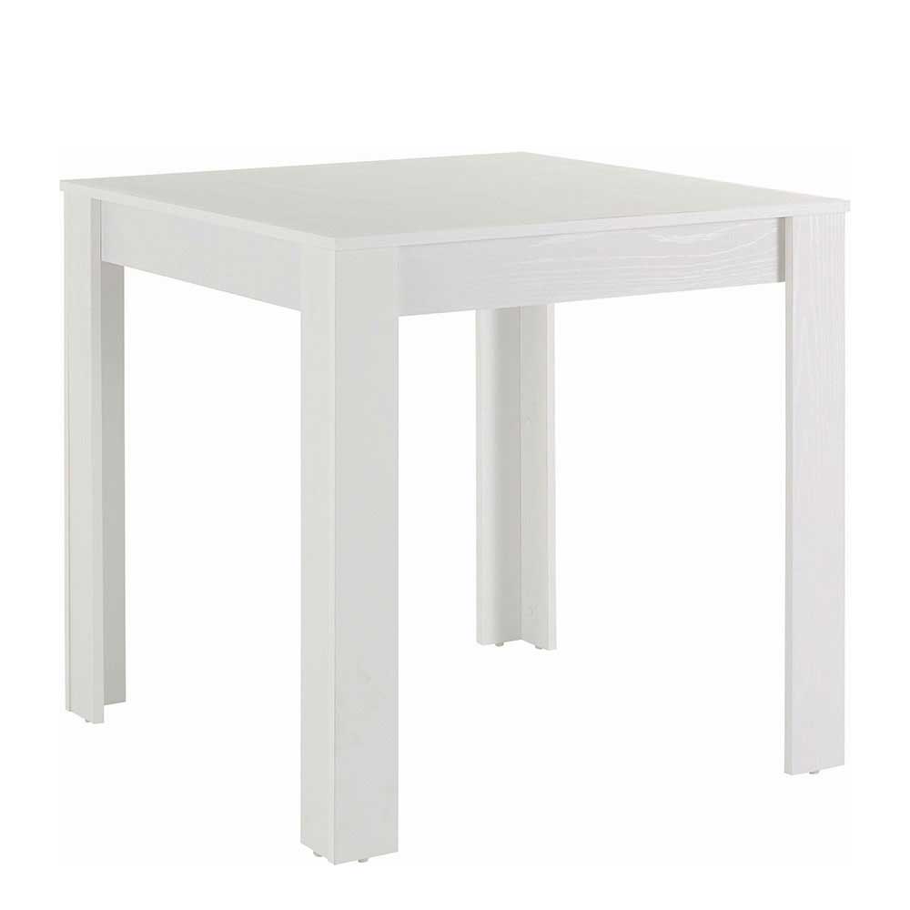 Weißer Tisch in 80x80cm oder 120x80cm günstig online bestellen Miset