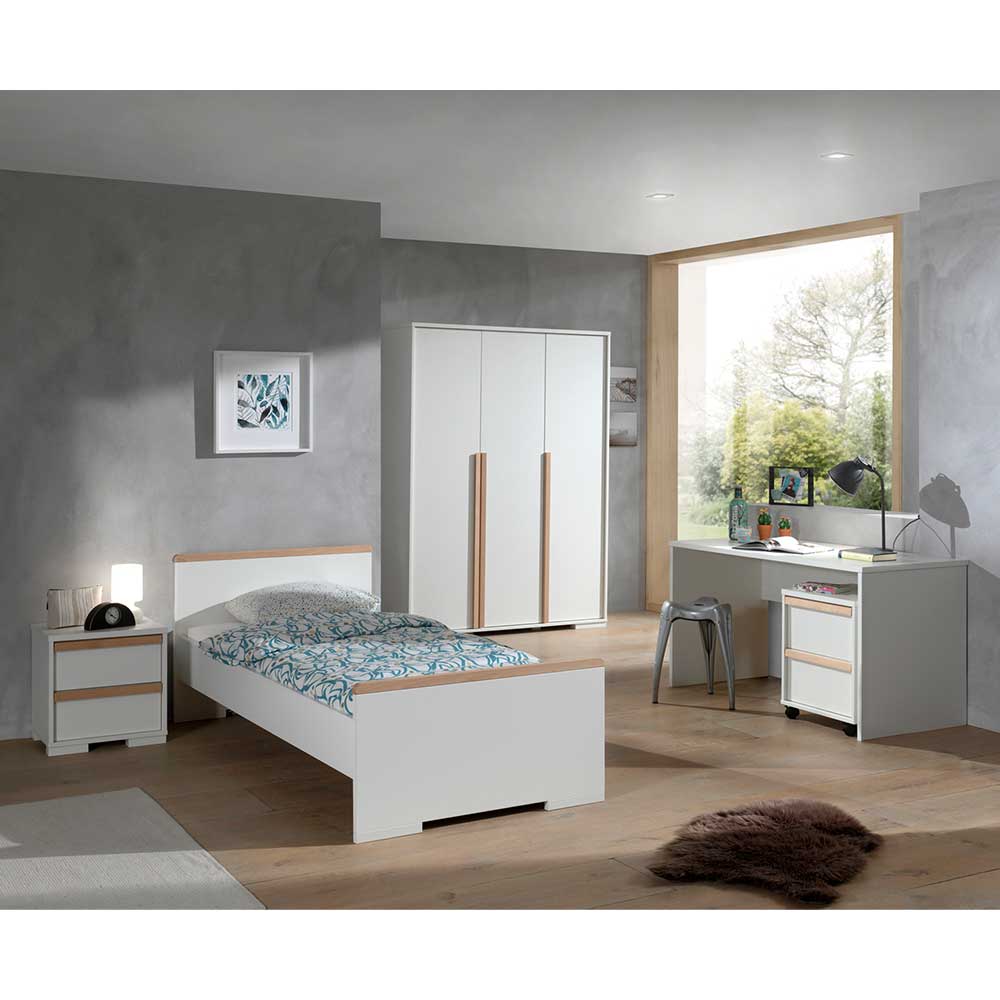 Weißes Jugendzimmer Möbel Kombi - modern & schlicht Eldrus