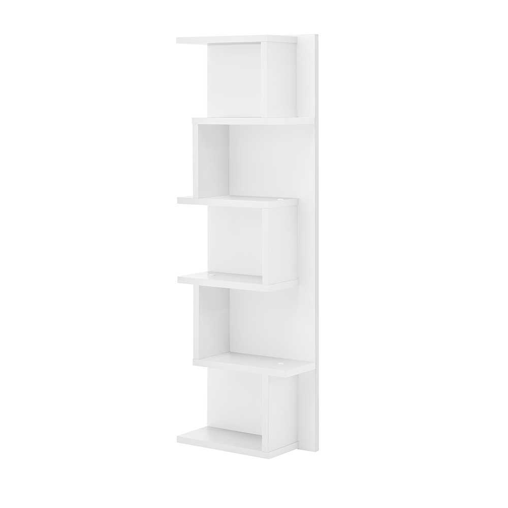 Weißes Stufen Hängeregal fürs Badezimmer 31x99x16 cm Enres