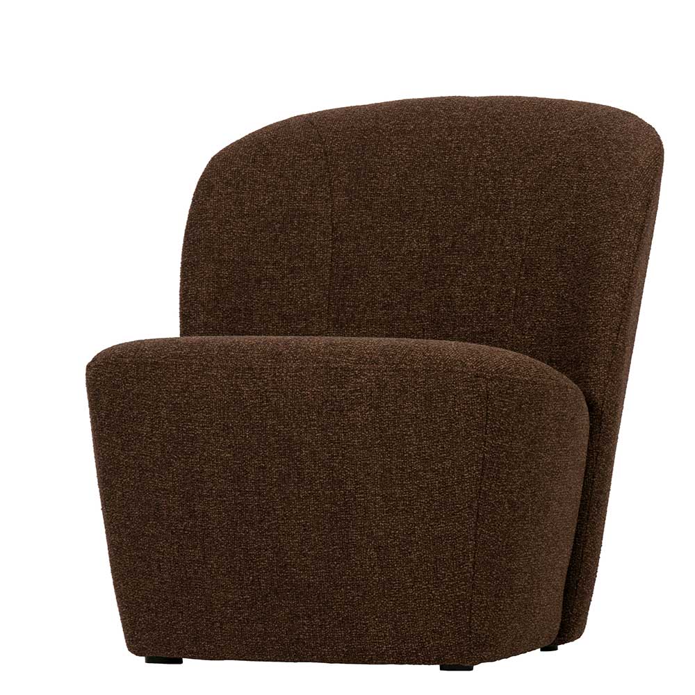 Wohnraum Webstoff Sessel in Braun - 68x75x72 cm Ginnos