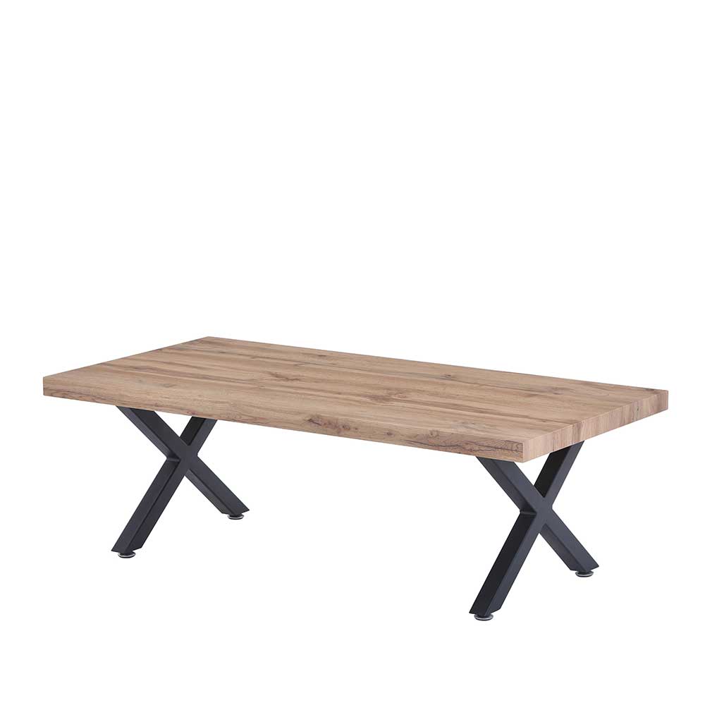Wohnzimmer Tisch mit X Füßen in modernem Design Blooming