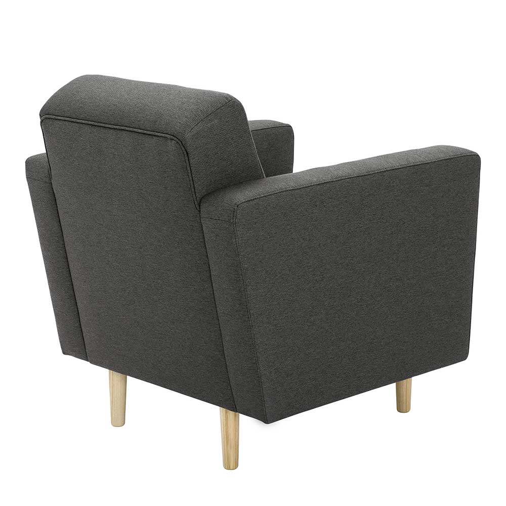 Retro-Sessel in Anthrazit und Esche - Durai