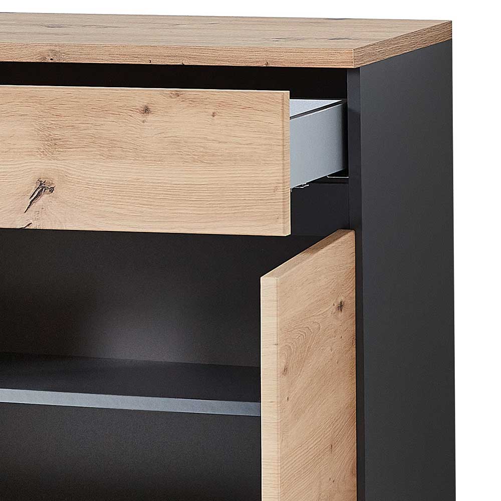 80x107x38 Vertiko für Schuhe in Wildeiche Optik - Kuetra