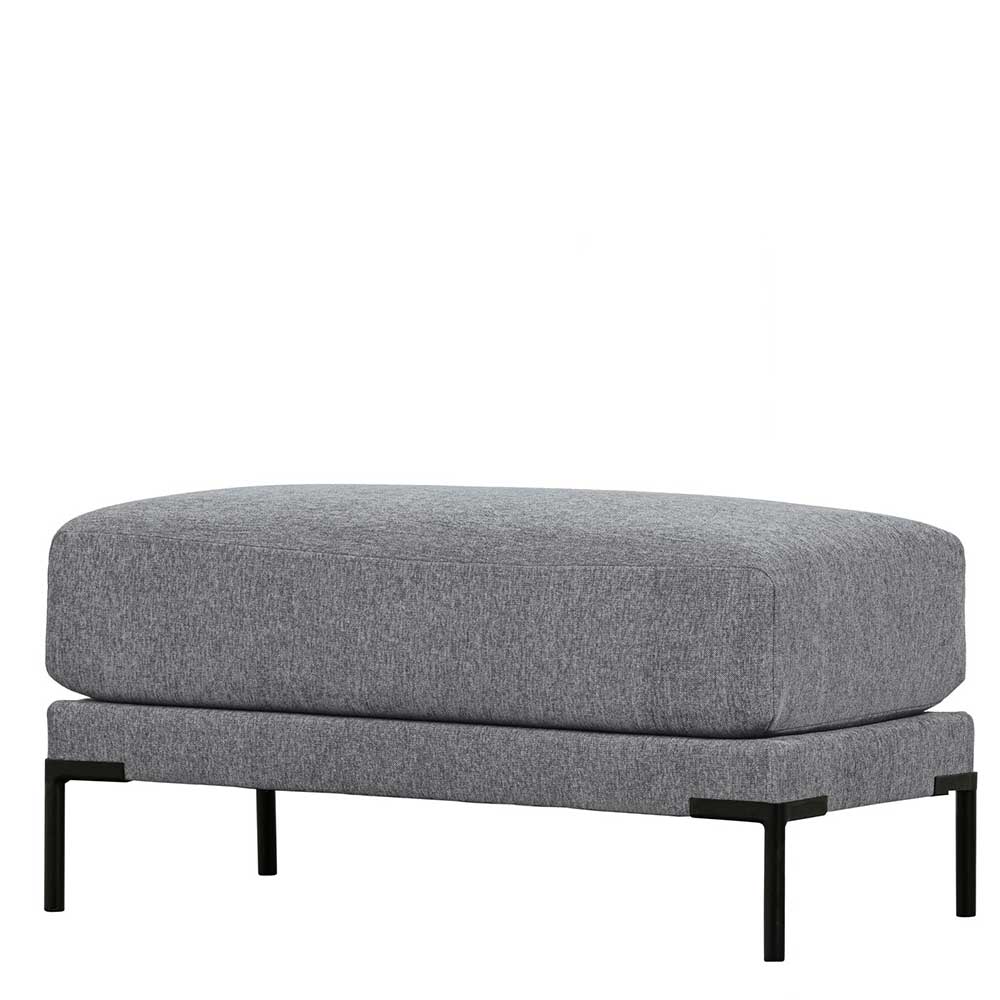 Wohnzimmerhocker in Jeansblau Chenille - Imonas