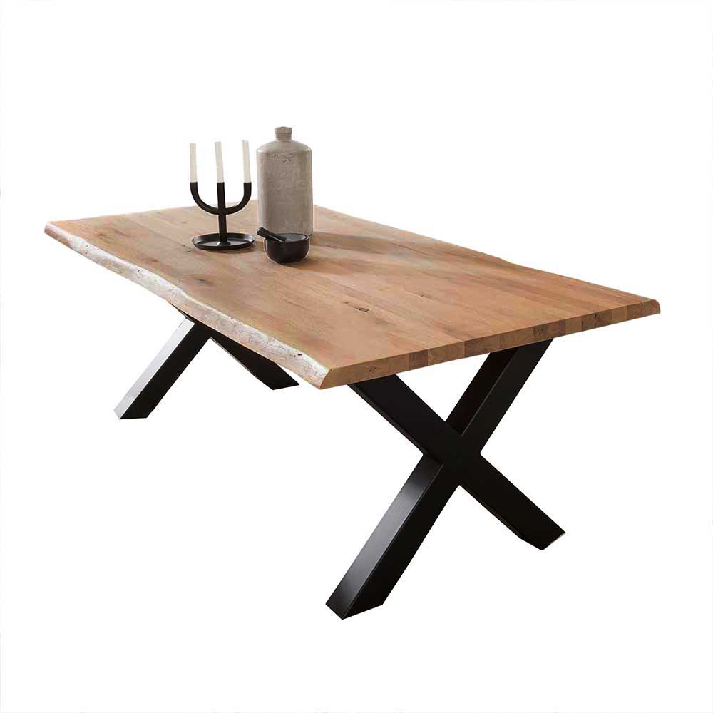 280x110 Baumkantentisch aus Eiche Massivholz - Vledona