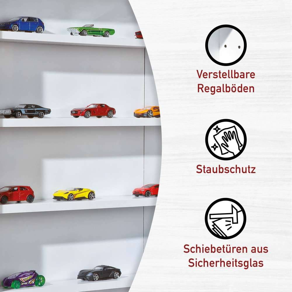 Hängevitrine für Sammlungen in Weiß - Valdissa