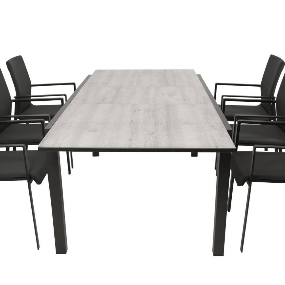 Sechs Armlehnenstühle und Gartentisch Set - Waspa (siebenteilig)