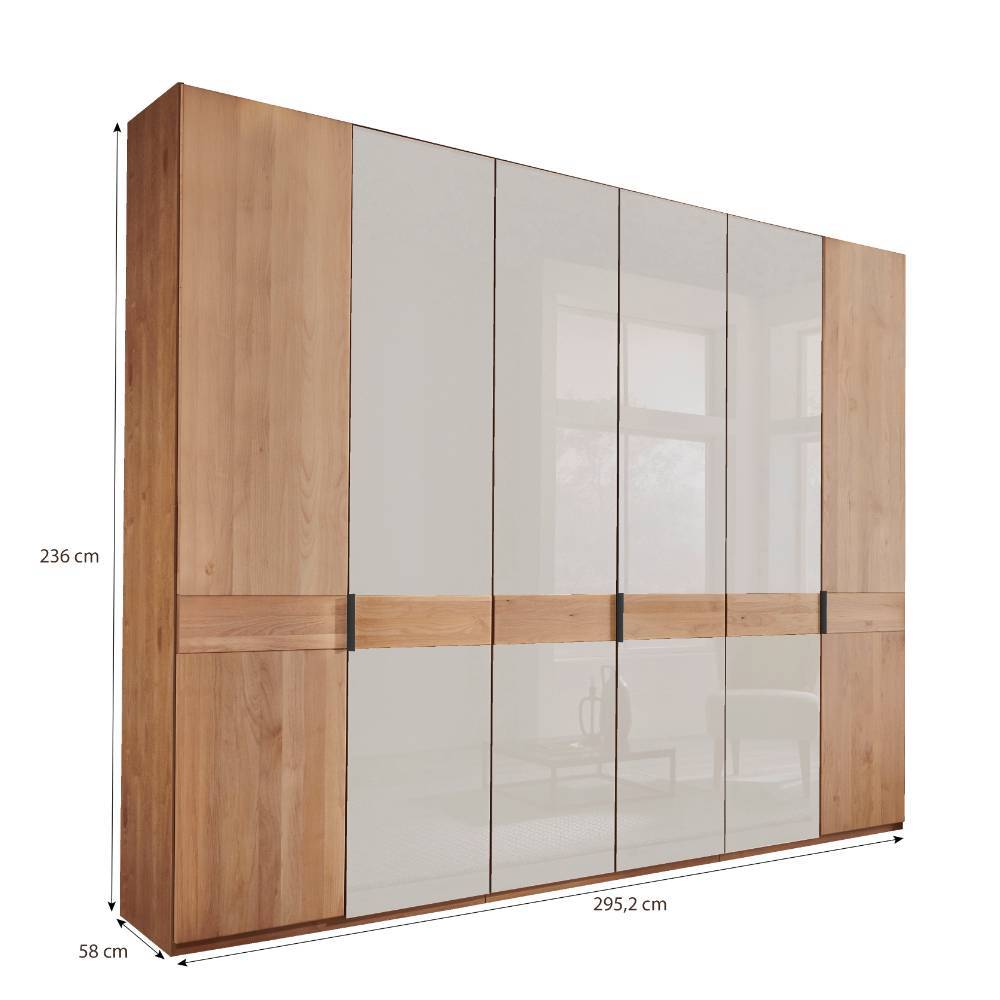 Teilmassiver Kleiderschrank - 236 cm hoch - Dilacco