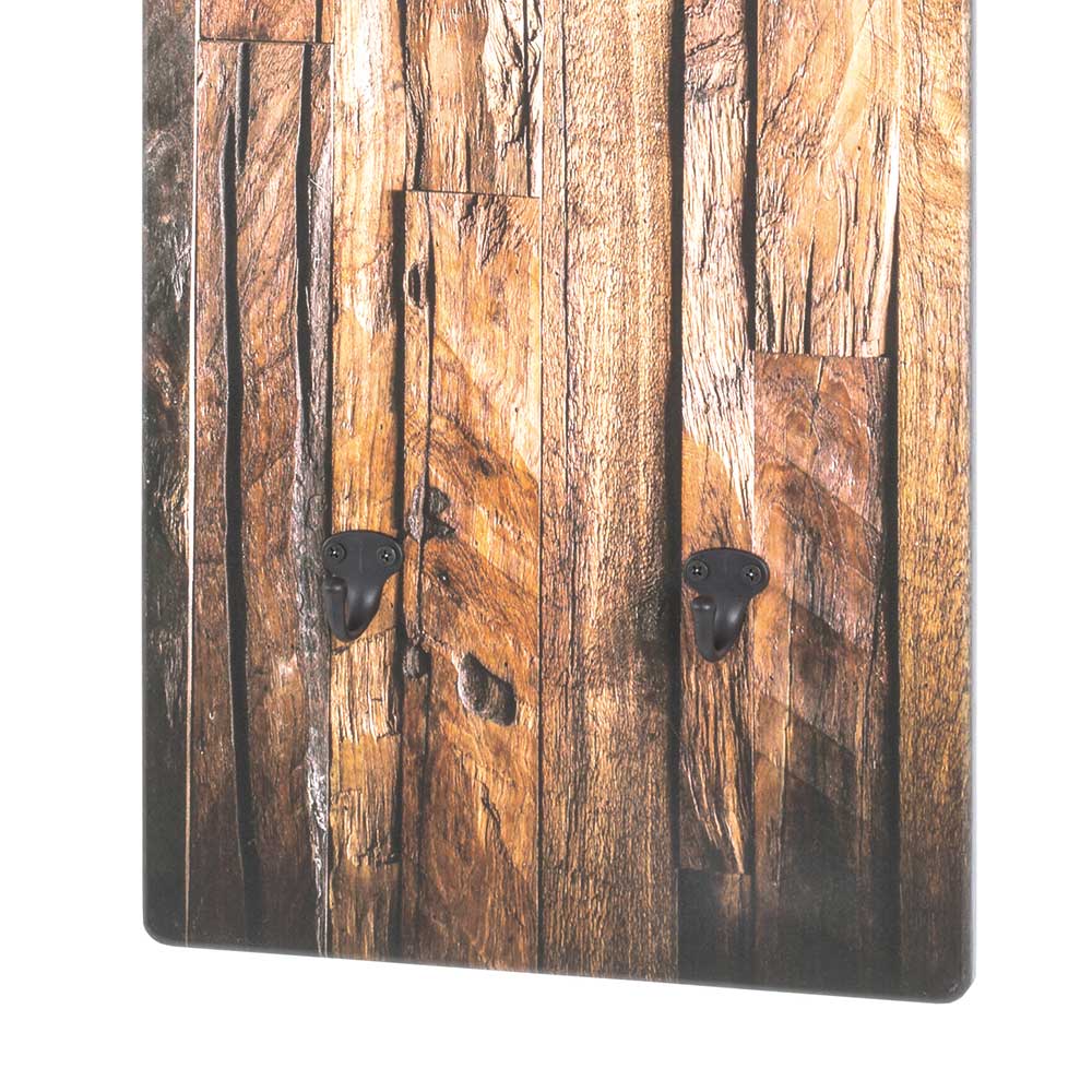 Bedruckte Garderobe im Vintage Holz Dekor - Cuyano