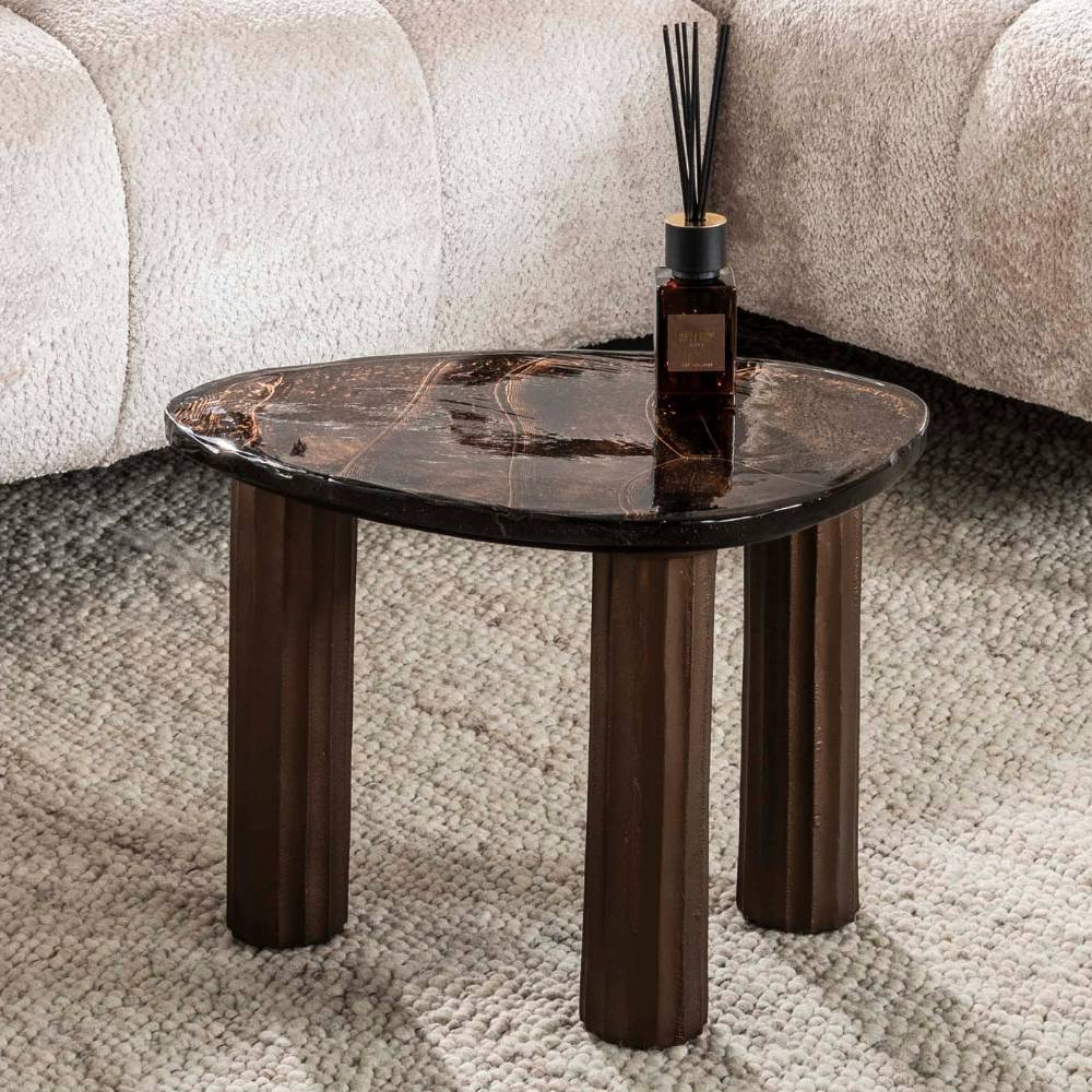 Design-Wohnzimmer-Glastisch in Kupfer - Mysore