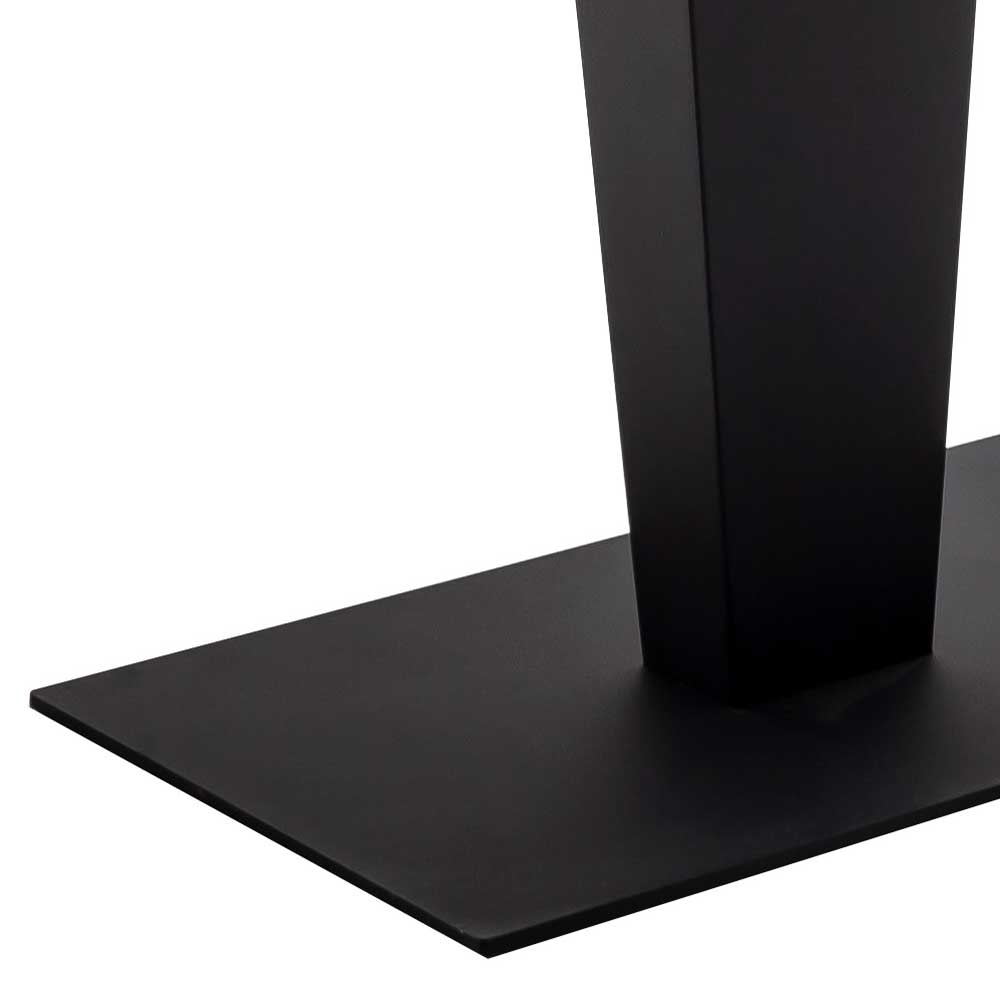 Schwarzer Säulentisch mit zwei Einlegeplatten - Circiut