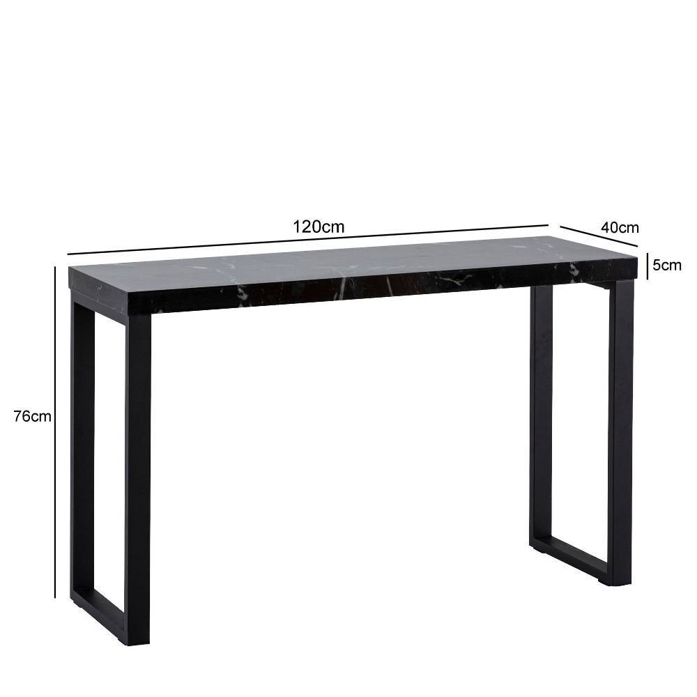 Marmoroptik Konsolentisch in Schwarz - Libero